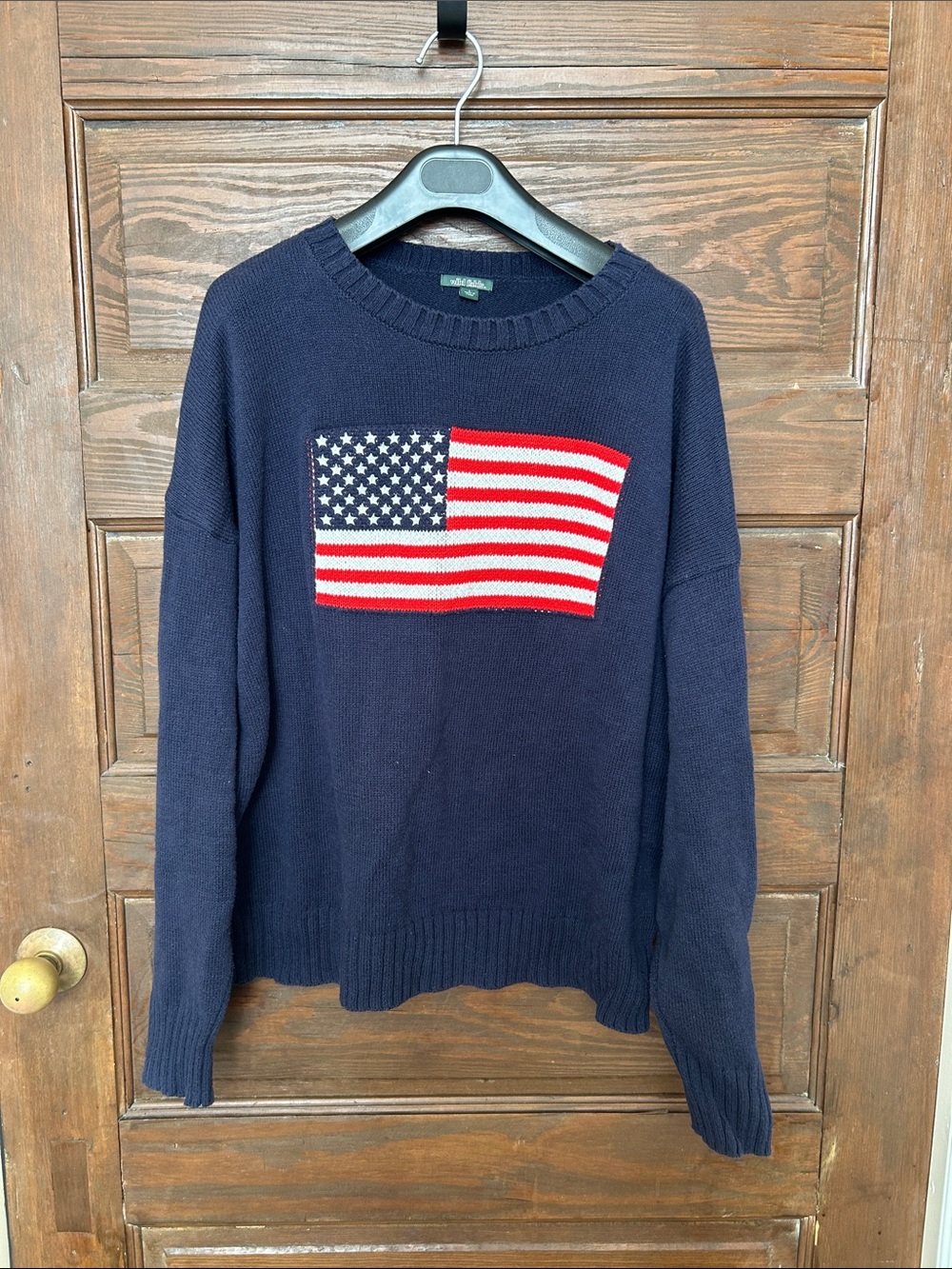 wild fable Target Navy Crewneck American Flag Sweater